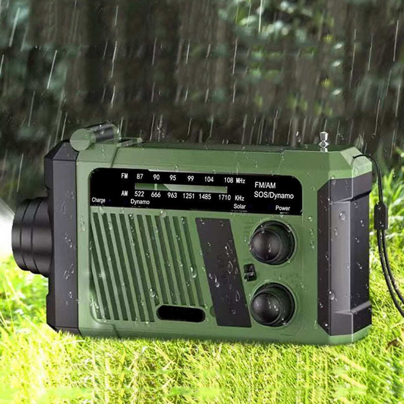 Solar Hand Crank Emergency Radio with LED Flashlight