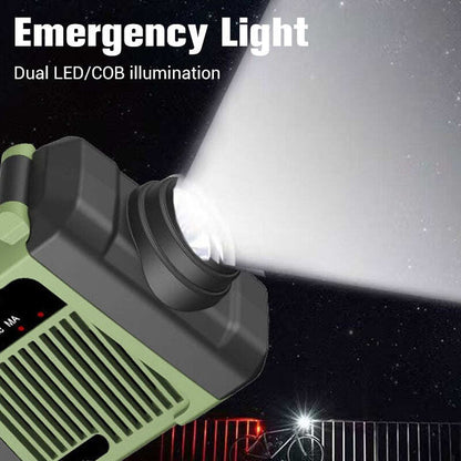 Solar Hand Crank Emergency Radio with LED Flashlight