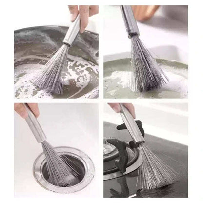 Stainless Steel Bristles | Tough on Grease | Comfortable Grip