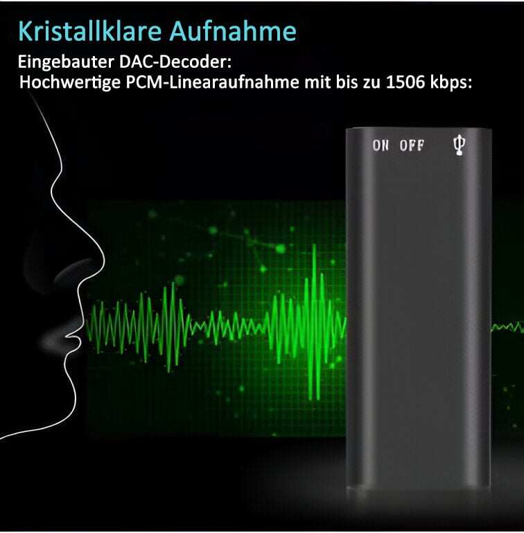 Mini Voice Recorder – Smart Sound Capture, Compact & Easy to Use, Long Battery Life