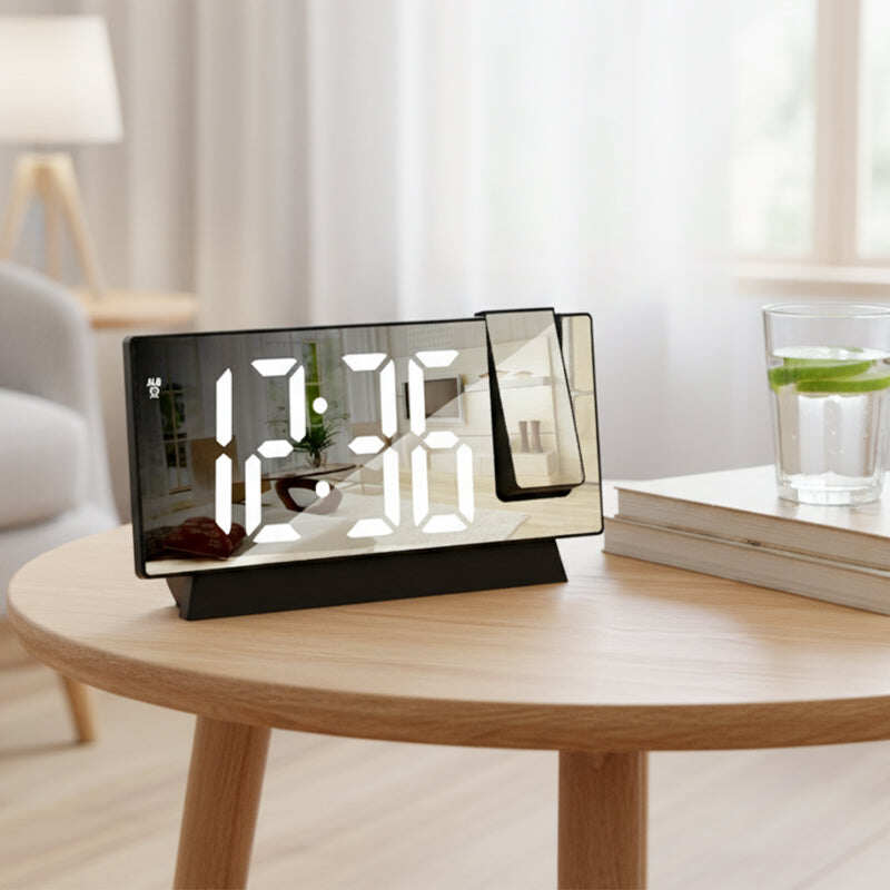 LED Mirror Projection Alarm Clock