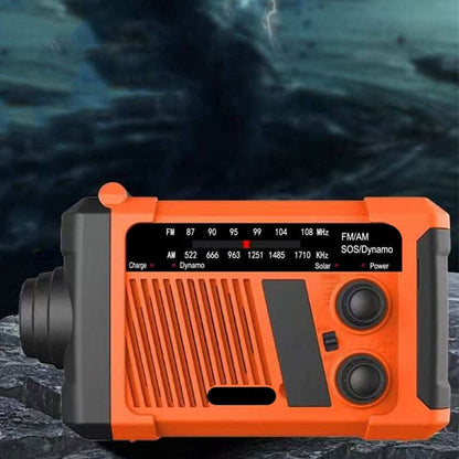 Solar Hand Crank Emergency Radio with LED Flashlight
