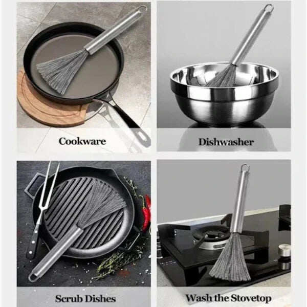 Stainless Steel Bristles | Tough on Grease | Comfortable Grip