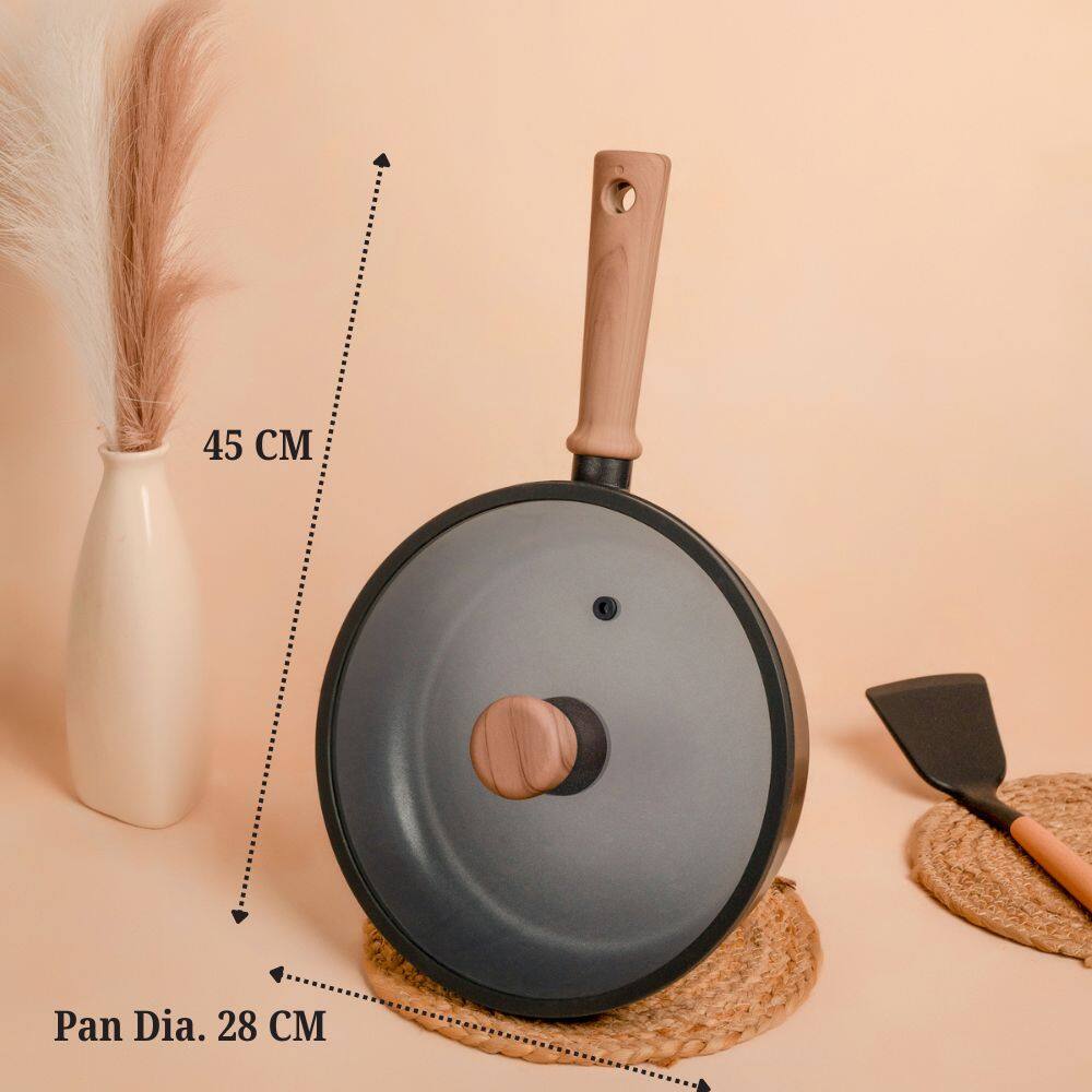 Non-Stick Titanium Fry Pan with Visual Lid (28 cm)