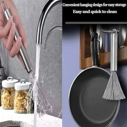 Stainless Steel Bristles | Tough on Grease | Comfortable Grip