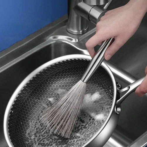 Stainless Steel Bristles | Tough on Grease | Comfortable Grip