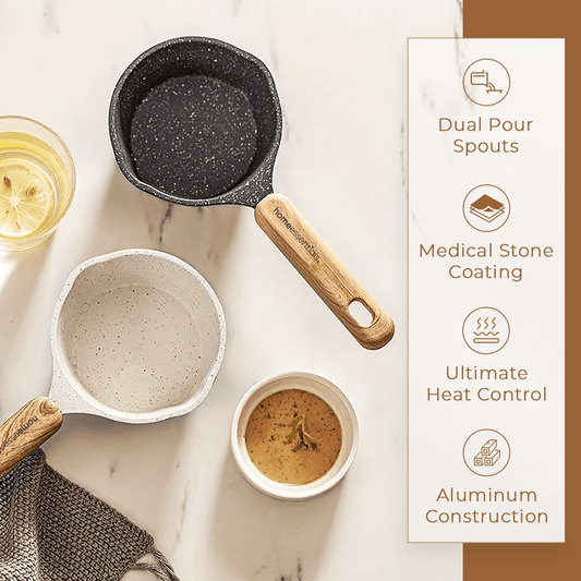 Premium Saucepan With Anti-Scald Wooden Handle