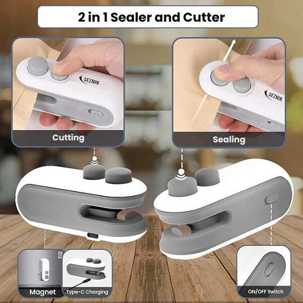 Portable Mini Sealer | No Preheating Needed | Airtight Seal